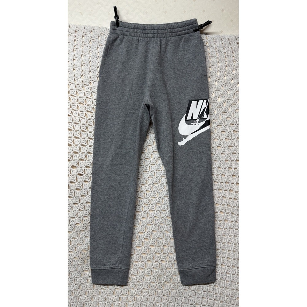 Jordan Nike Air Jogger Sweatpants Youth Boys Sz L 12-13 Gray Athletic Activewear